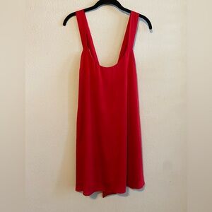 Free People Red Satin Mini Dress - XS